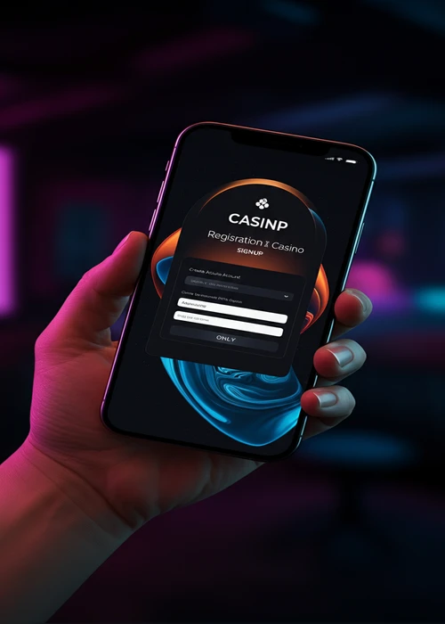 Formularz rejestracyjny w Volcano Casino z polami do wypełnienia adresu e-mail, hasła i przyciskiem 'Zarejestruj się', symbolizujący łatwe i szybkie założenie konta